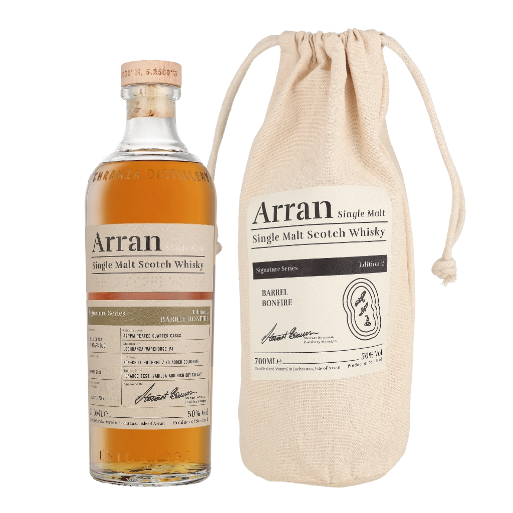 Arran Signature Series Edition 2 Barrel Bonfire + Bag 70cl Whisky