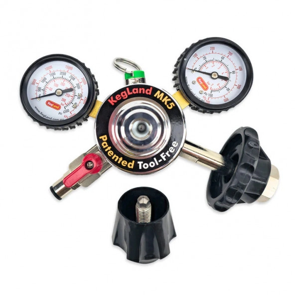 Kegland MK5 CO2-Druckregler mit 2 Manometern