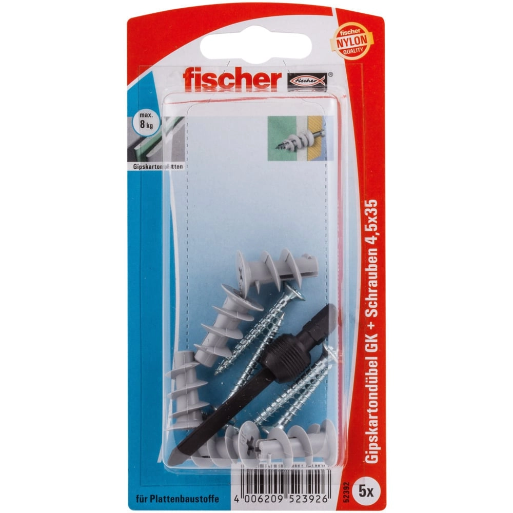 Gipskartondübel mit Schraube