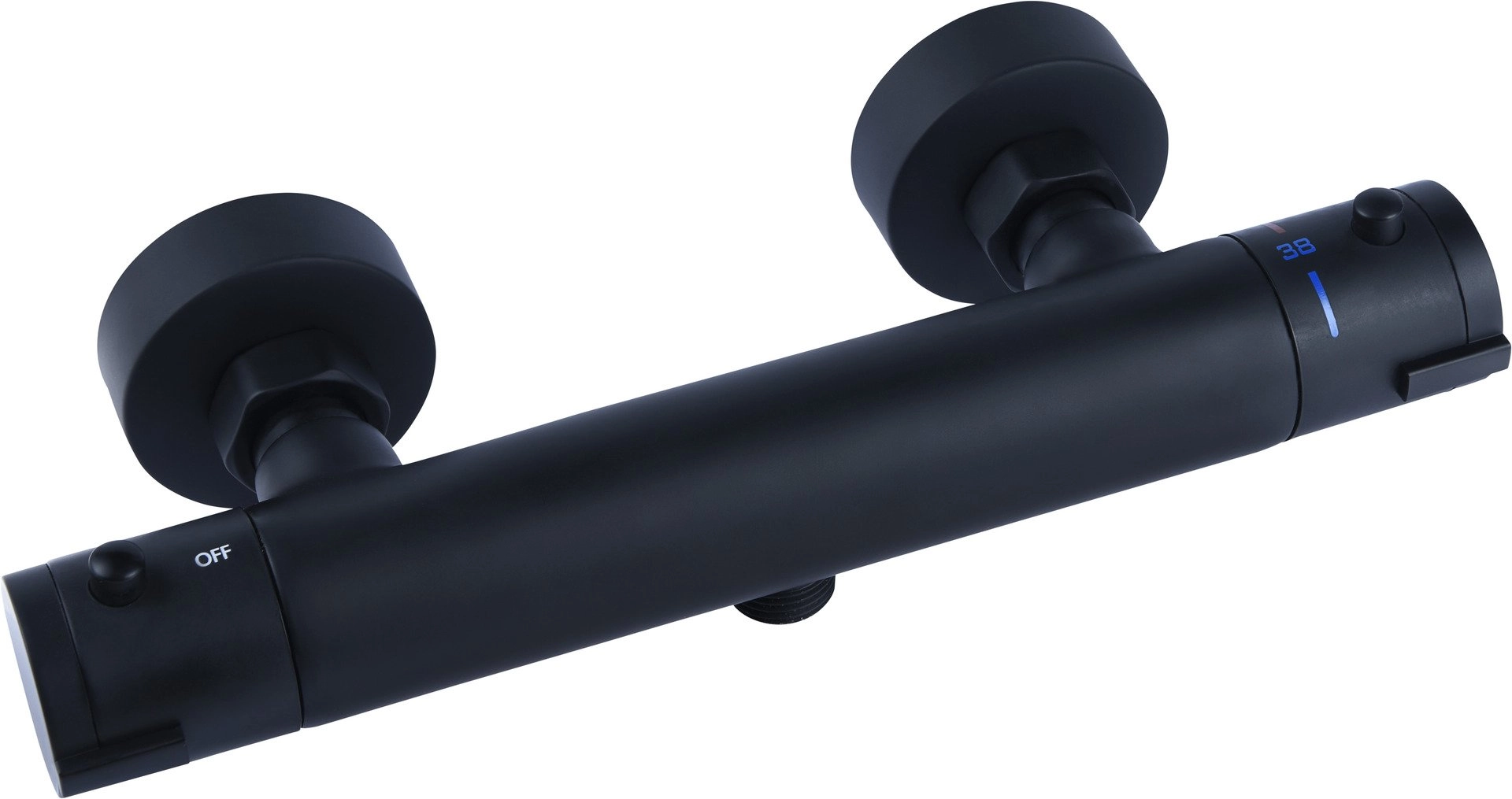 NOIR ROUND Brause-Thermostat, schwarz