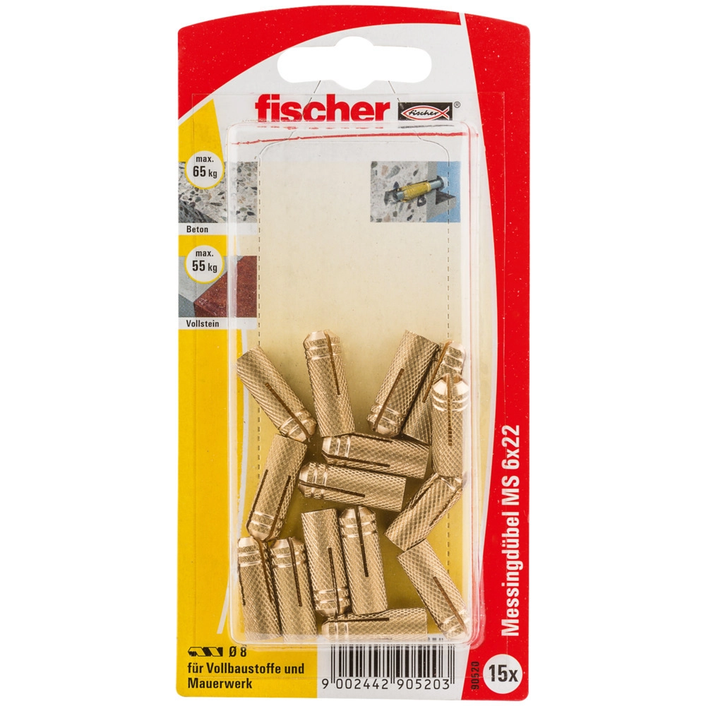 Messingdübel MS für Küchenbauer 15 Stück