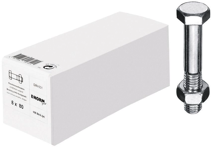 Sechskantschraube DIN 601 M12x 60 Mu zn E-NORMpro 50 Stück