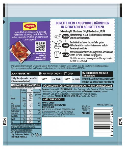 Maggi Fix Airfryer Knusper Hähnchen Paprika & Knoblauch 39G