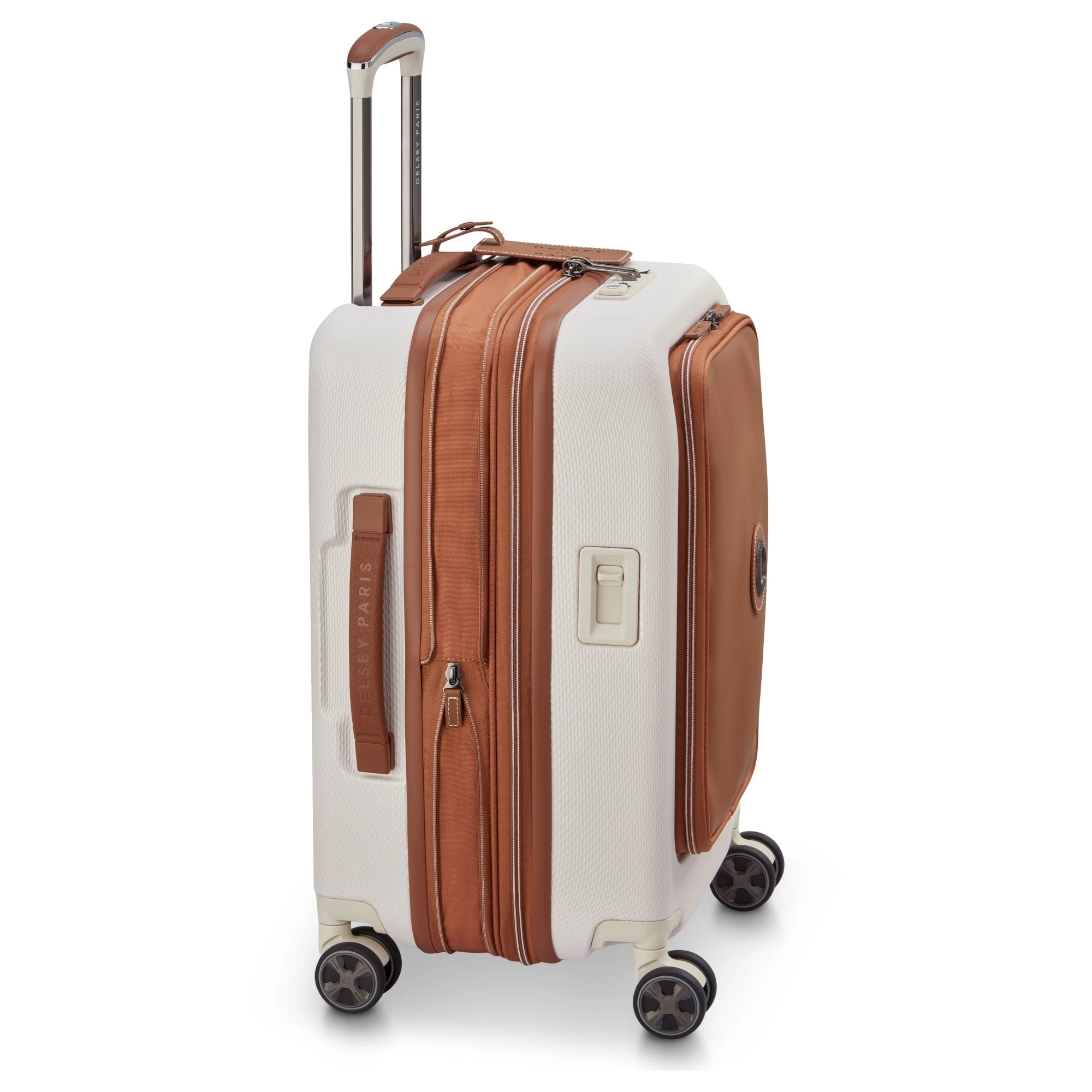 Delsey Paris Chatelet Air 2.0 - 4-Rollen-Kabinentrolley 55 cm erw. 14" USB (angora)