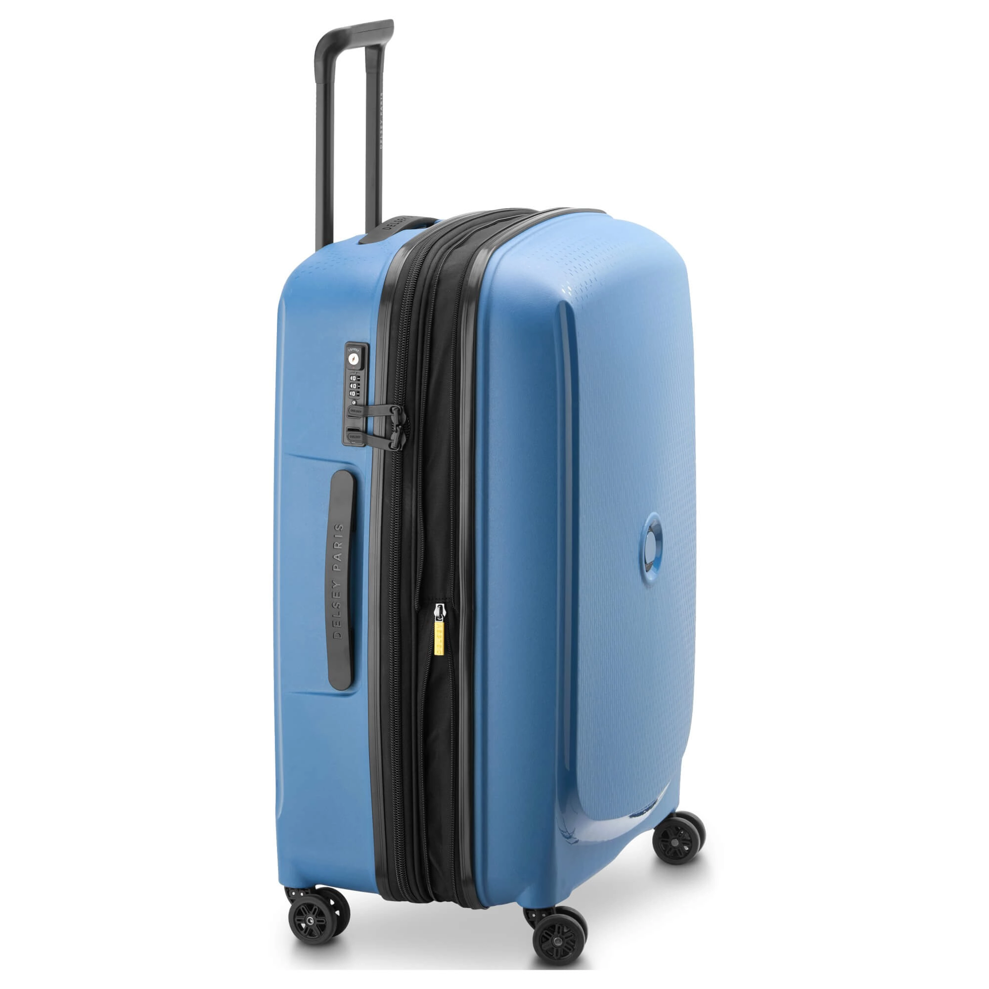 Delsey Paris Belmont Plus - 4-Rollen-Trolley recycelt 71 cm erw. (zink blau)