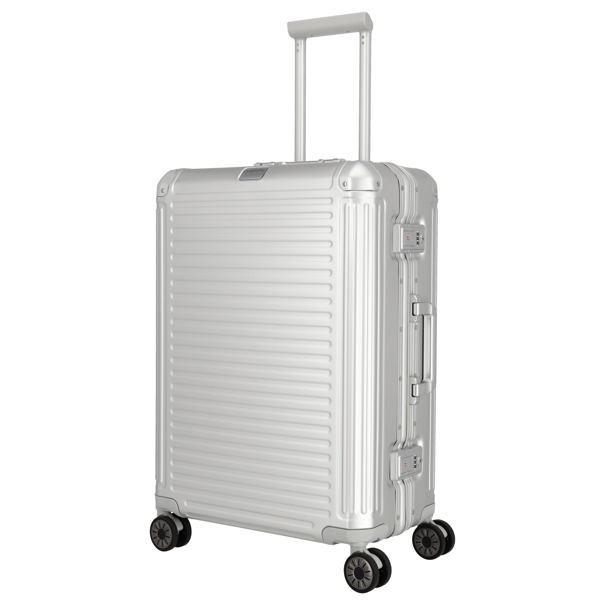 Travelite Next - 4-Rollen-Trolley M 67 cm (silber)