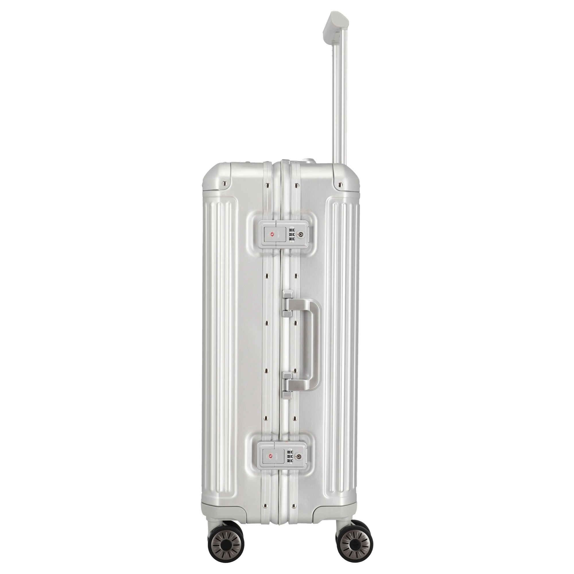 Travelite Next - 4-Rollen-Trolley M 67 cm (silber)