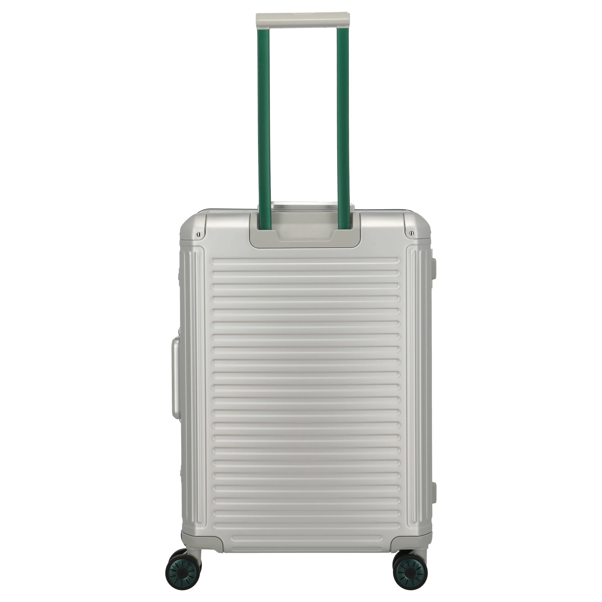 Travelite Next 75 Jahre Jubiläums-Edition - 4-Rollen-Trolley M 67 cm (silber-grün)