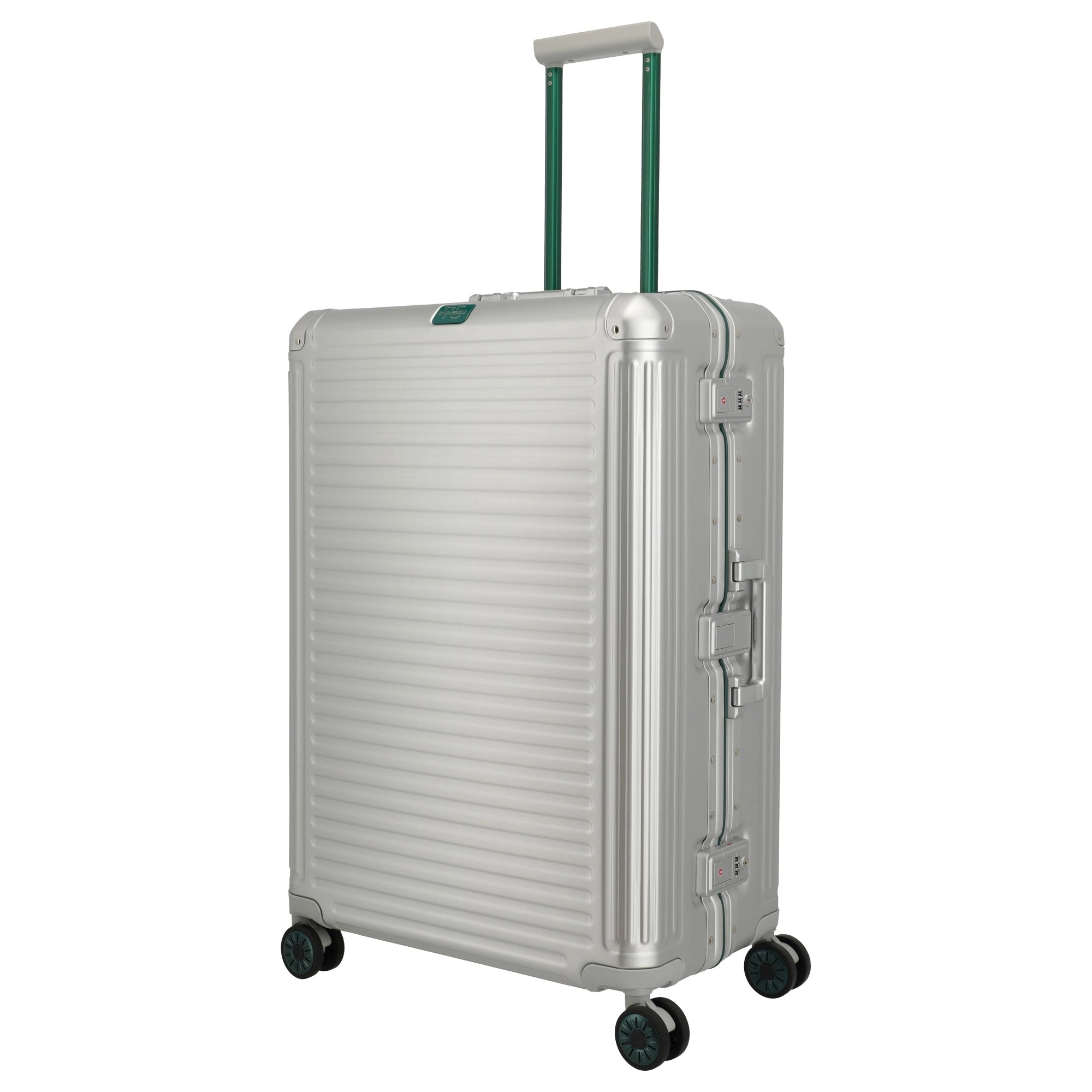 Travelite Next 75 Jahre Jubiläums-Edition - 4-Rollen-Trolley L 77 cm (silber-grün)