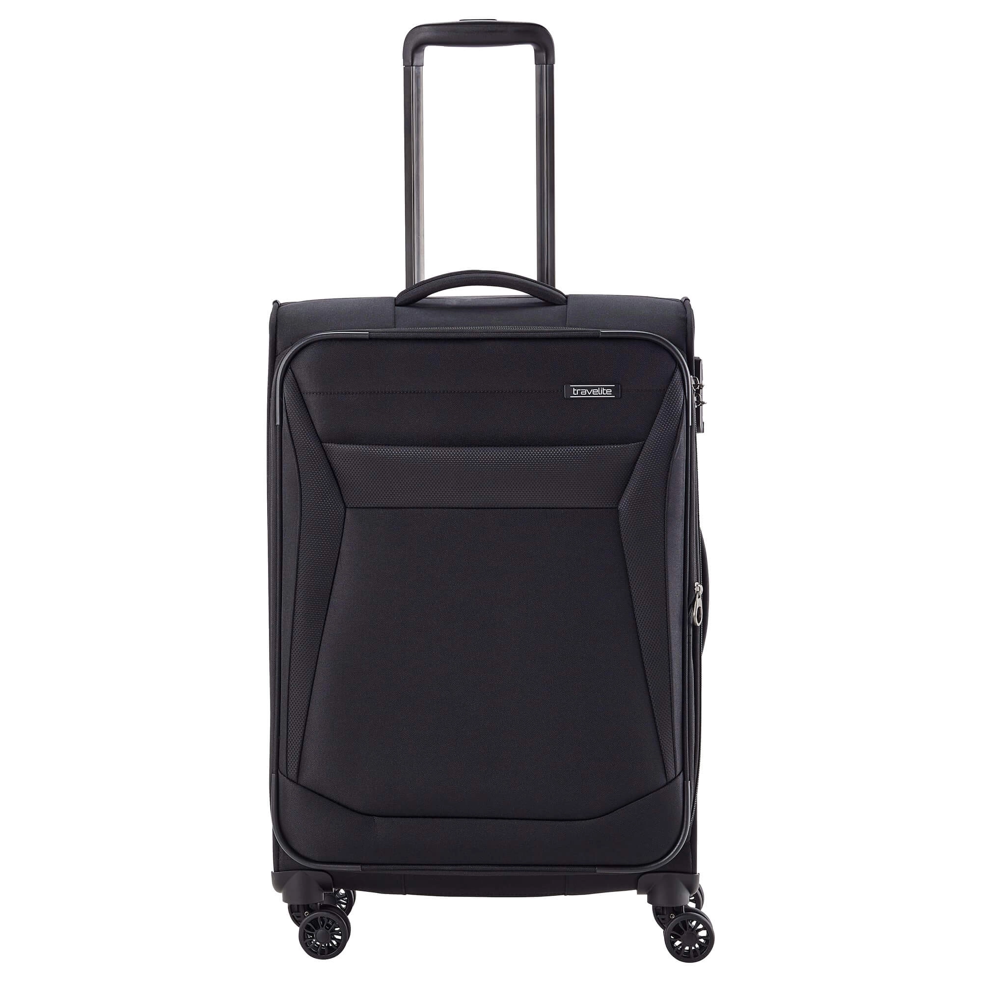 Travelite Chios - 4-Rollen-Trolley M 67 cm erw. (schwarz)