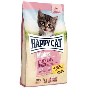 HAPPY CAT Minkas Trockenfutter Katze, Kitten, Care, Geflügel 1,5 kg
