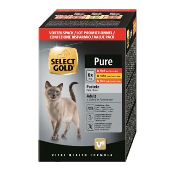 SELECT GOLD Adult Pure 6x85g Multipack 1