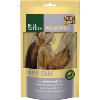 REAL NATURE WILDERNESS Lammohren mit Fell 3 Stück