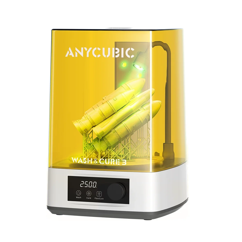 ANYCUBIC Wash & Cure 3 für Photon Mono 4 LCD SLA 3D-Druckermodelle UV-Rotationshärtung Harzreinigungsmaschine 2 in 1