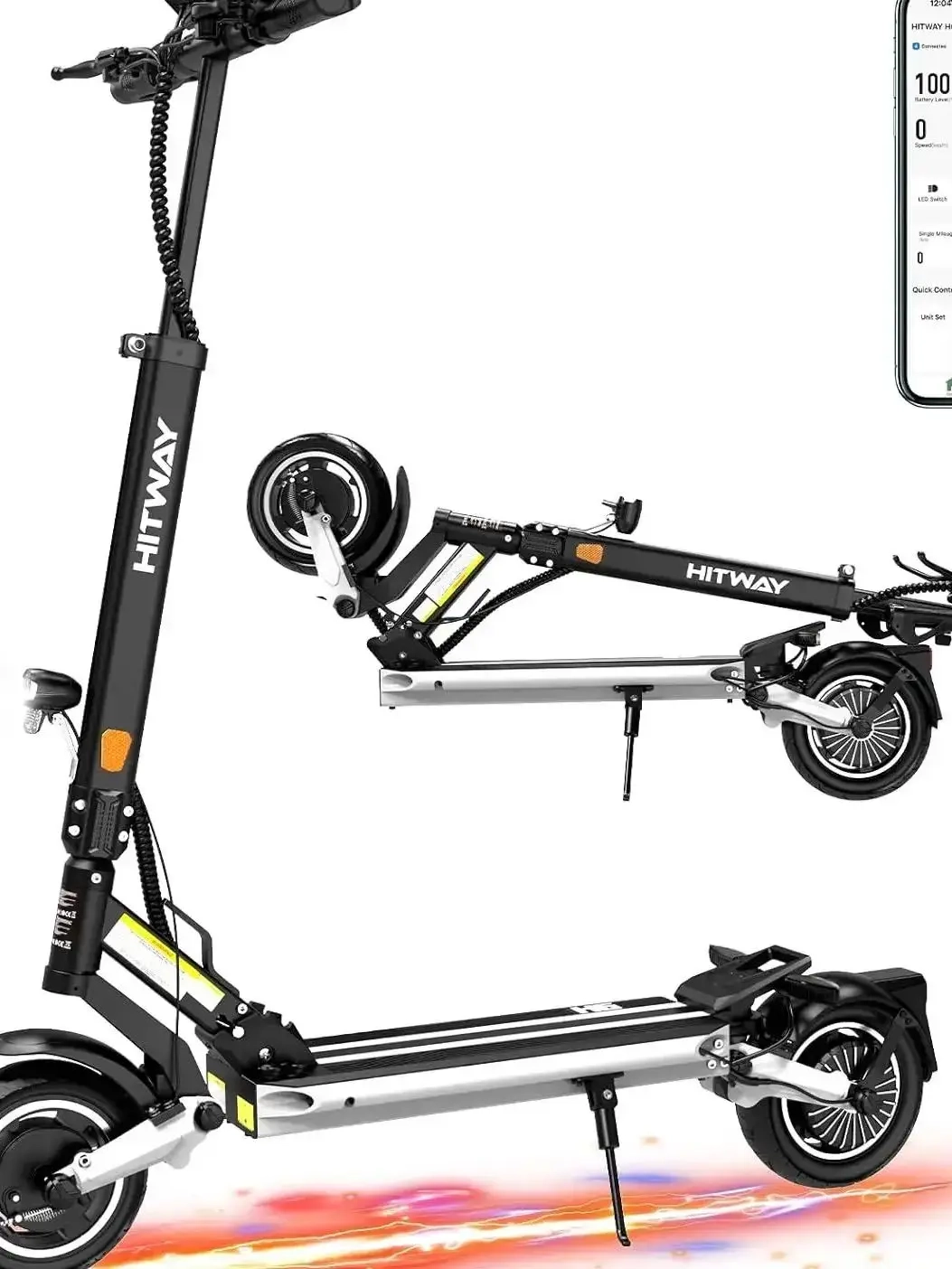 HITWAY H6 Elektroroller mit aufblasbaren All-Terrain-Reifen für Zoll, 500 Motor W, 15,6 Ah Akku, 70 km Reichweite