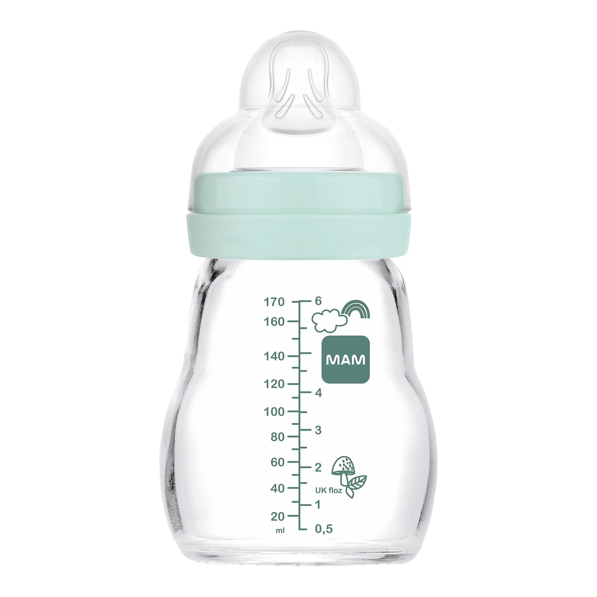 Mam Babyflasche Feel Good matt, Glas, 170 ml, ab 0M
