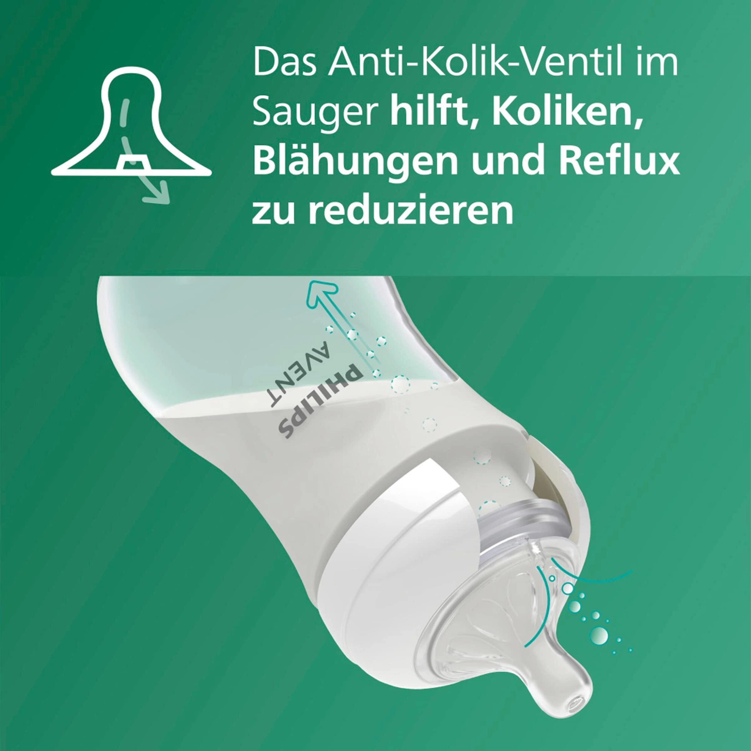 Philips Avent Babyflasche Natural Response, Glas, 240ml, ab 1M