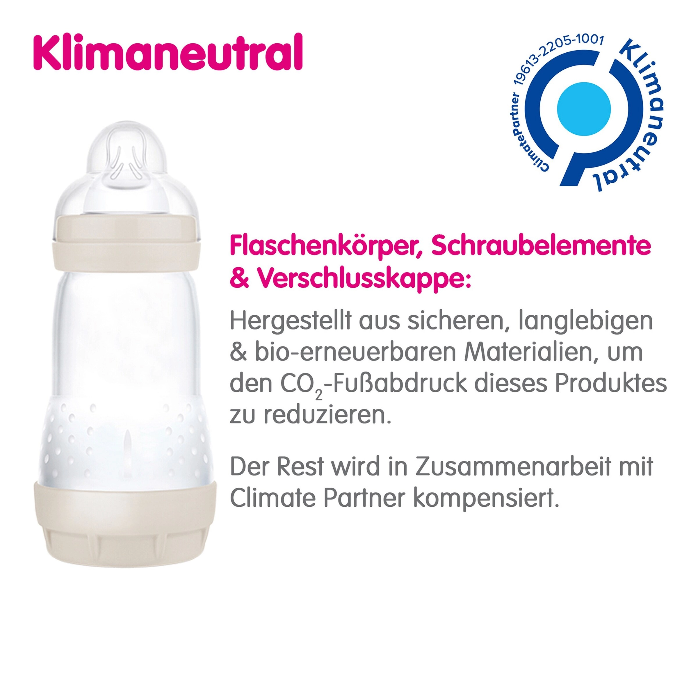 Mam Babyflasche Easy Start matt, Anti-Kolik, 260 ml, ab 0M