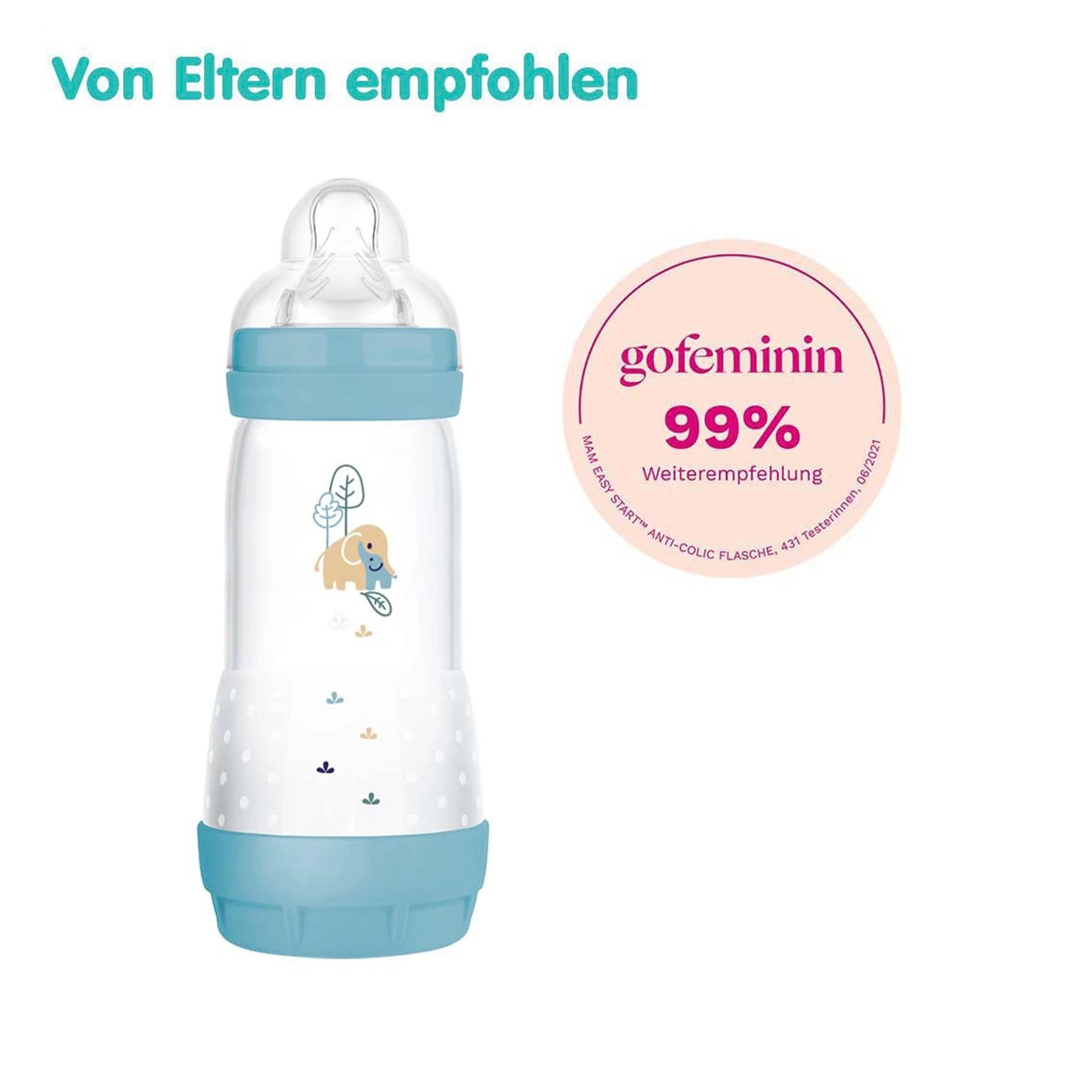 Mam Babyflasche Easy Start matt, Anti-Kolik, 320 ml, ab 4M