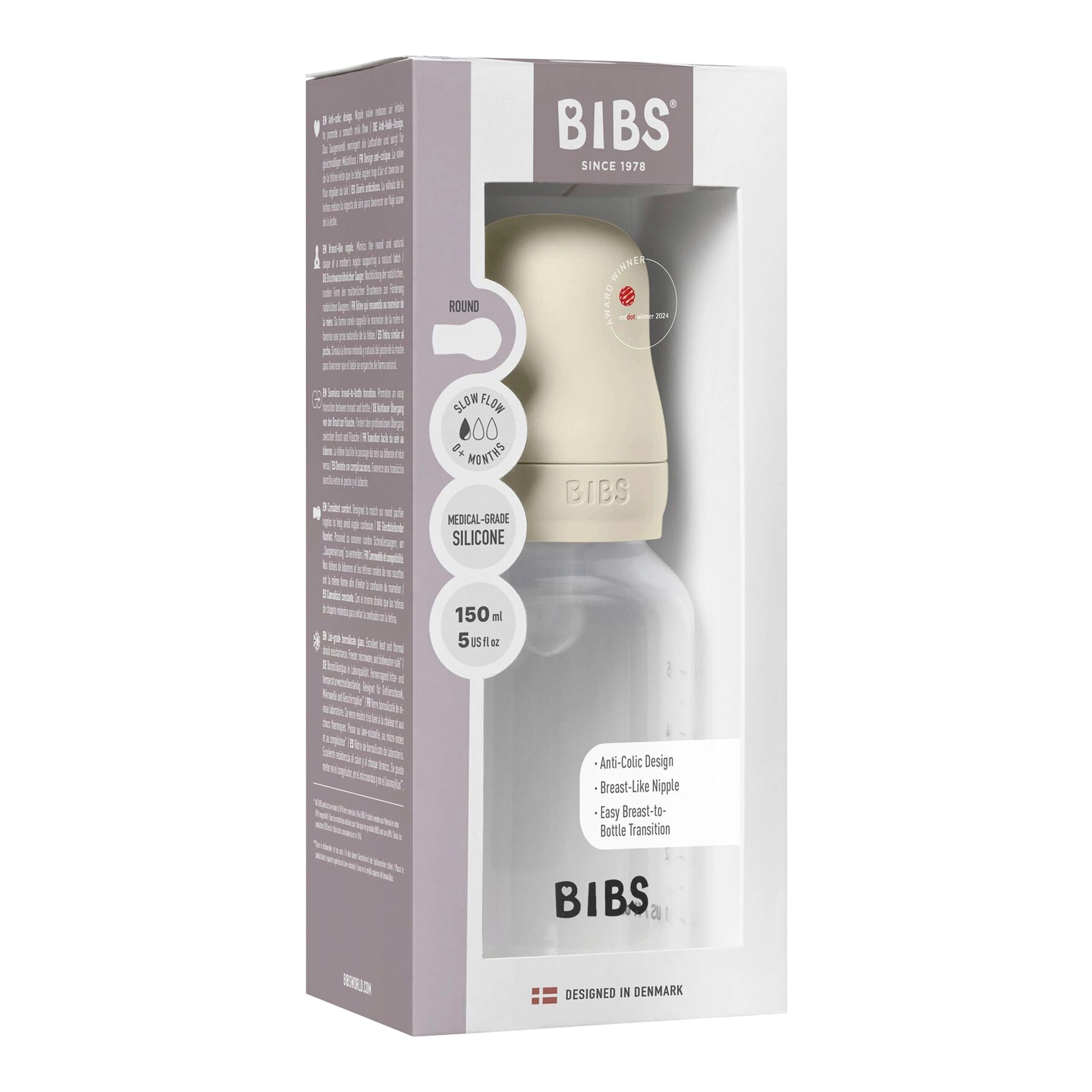 Bibs Babyflasche aus Kunststoff, 150 ml, ab 0M