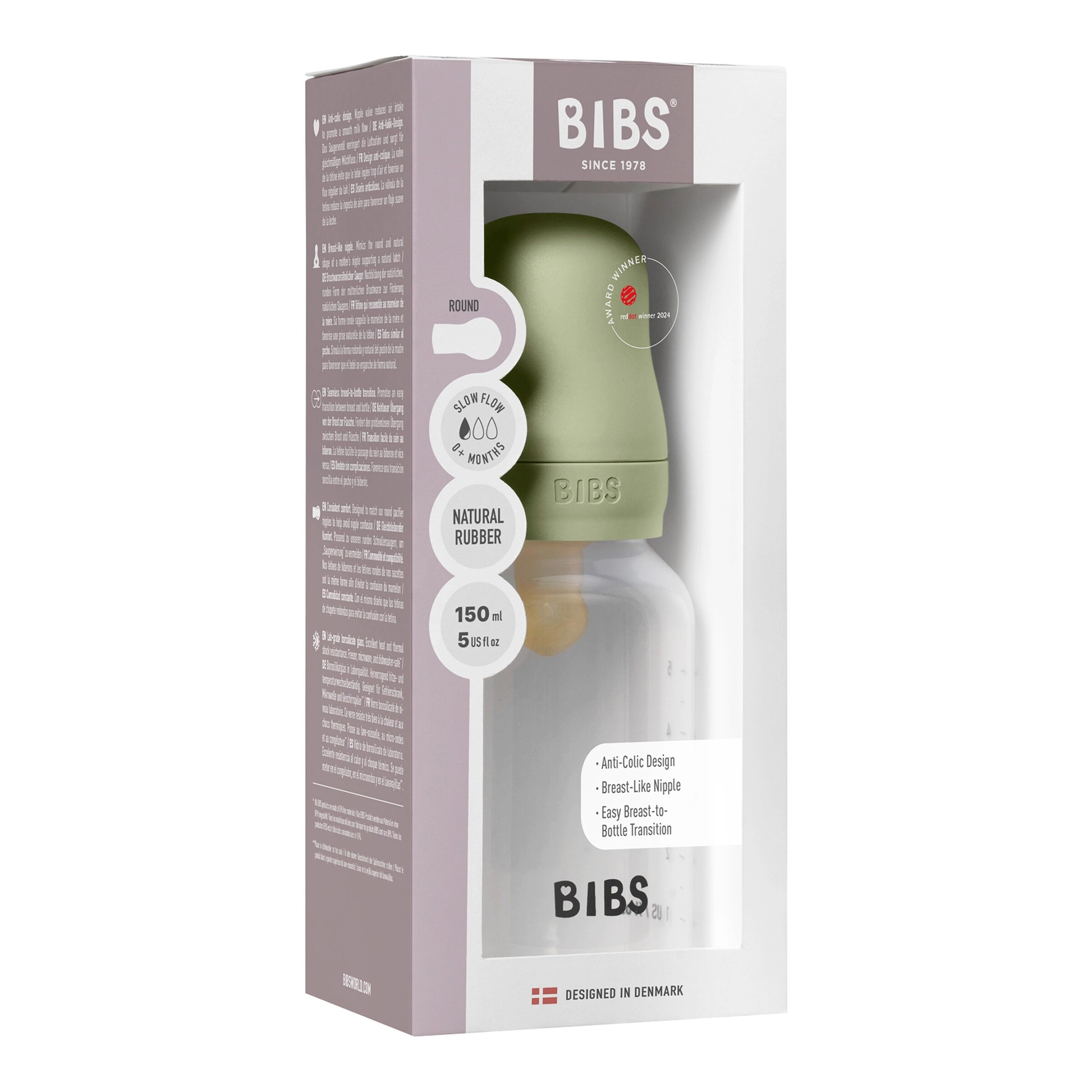 Bibs Babyflasche aus Kunststoff, 150 ml, ab 0M