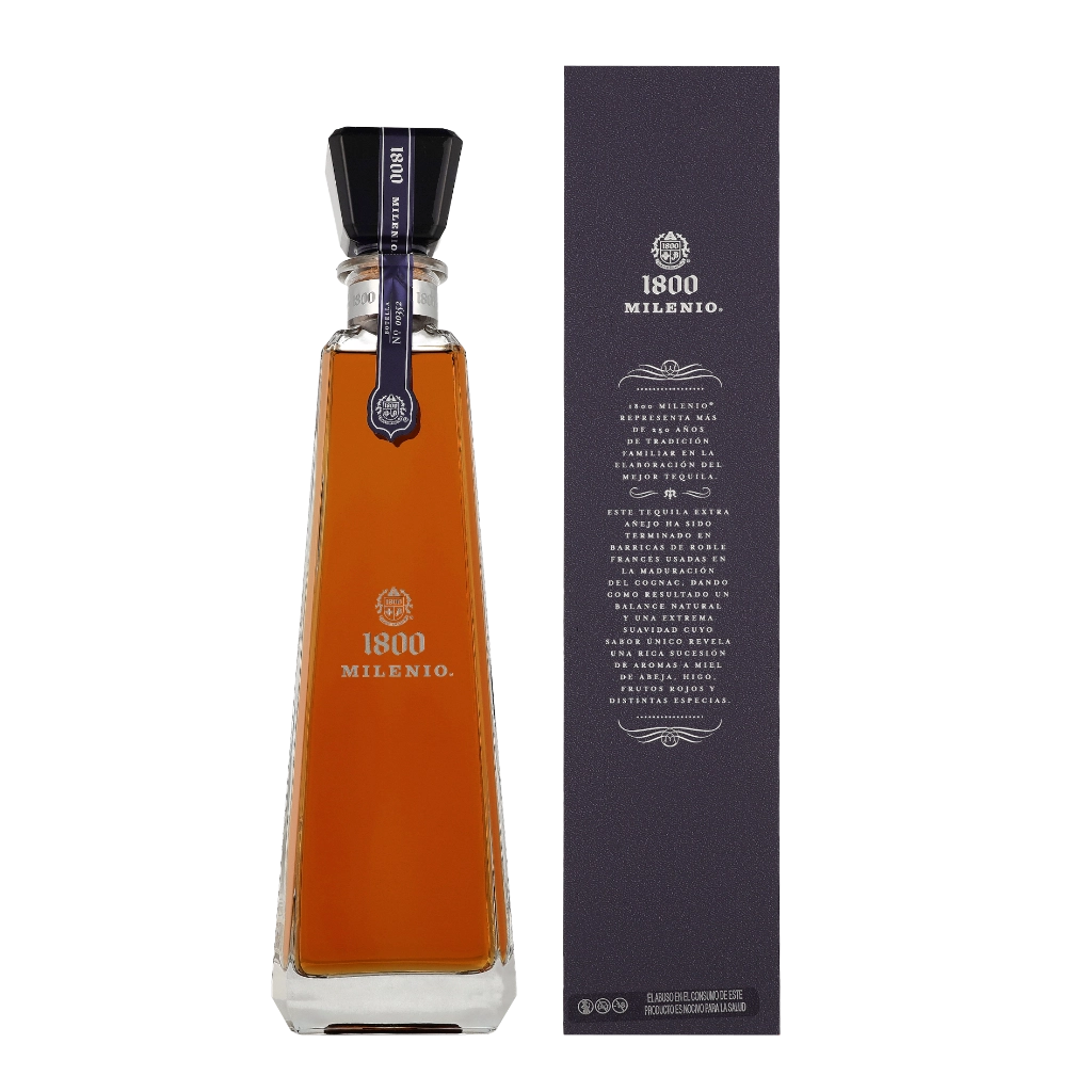 1800 Milenio Tequila 70cl Gold Tequila Geschenkverpackung