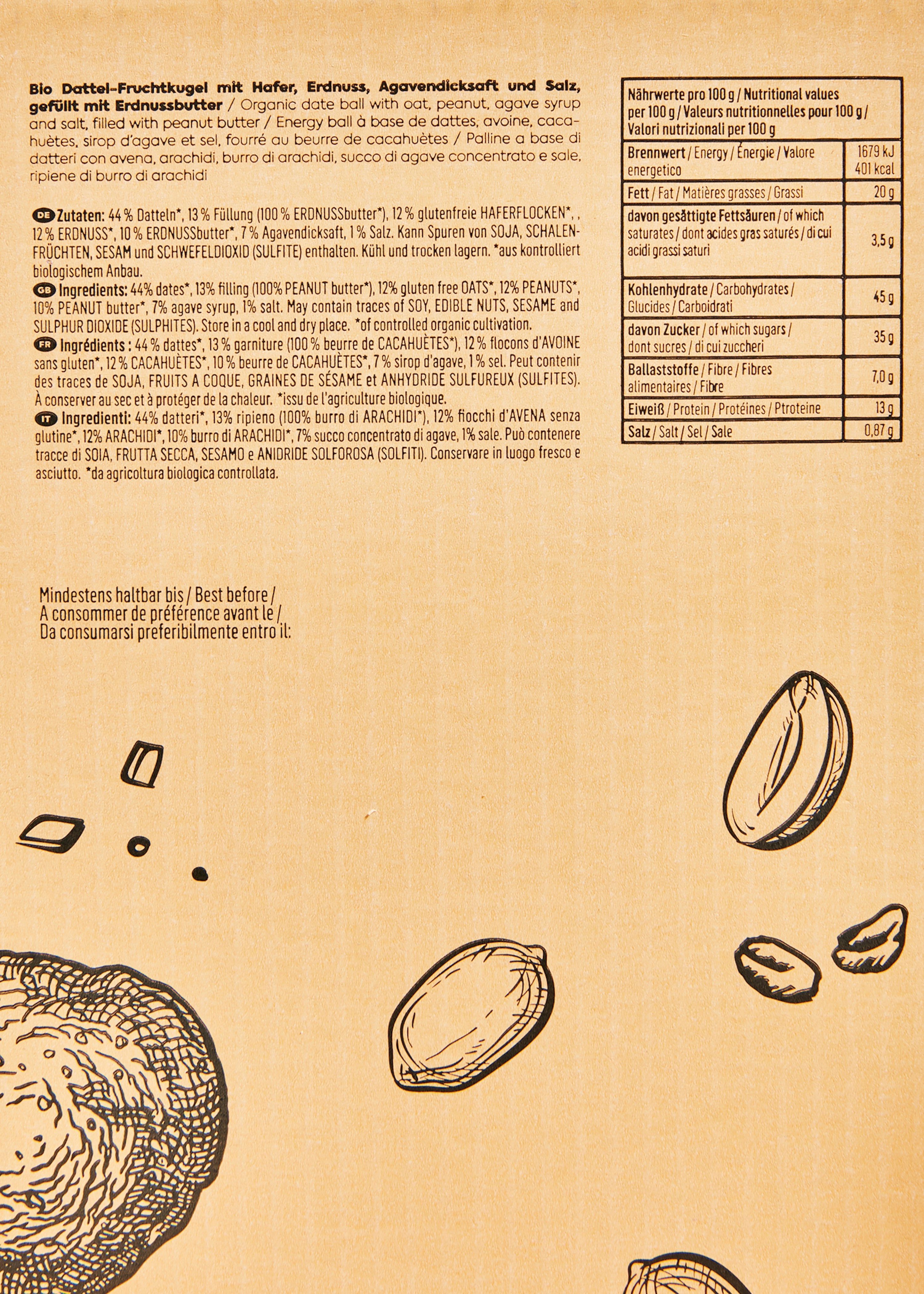 Bio Energy Ball Salted Peanut 30 g