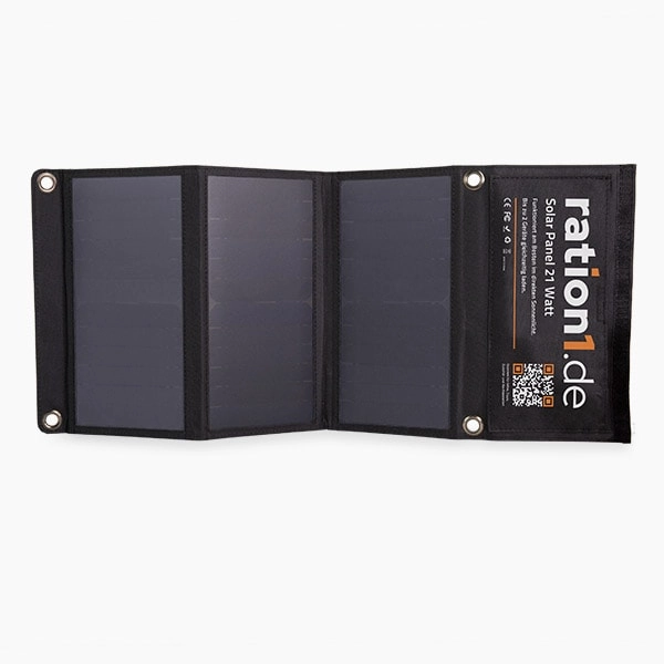 Faltbares Solarpanel 21 Watt für Outdoor, Camping und Notfall