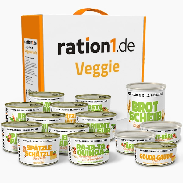 Notvorrat Vegetarisch 5 Tage Paket, 10 Jahre haltbar (MHD 2036)