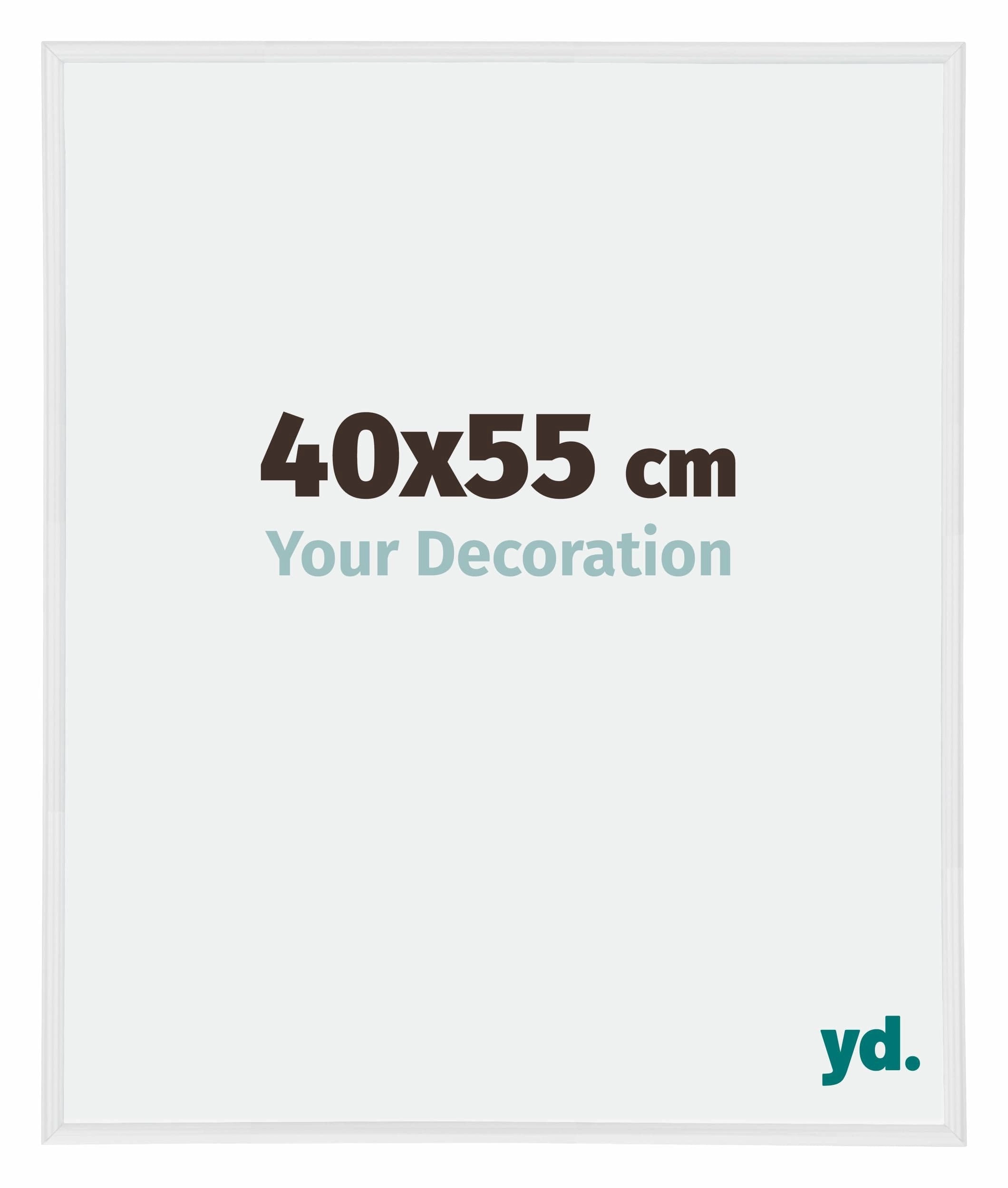 Bilderrahmen 40x55 cm - Weiss Hochglanz - Kunststoff - Annecy