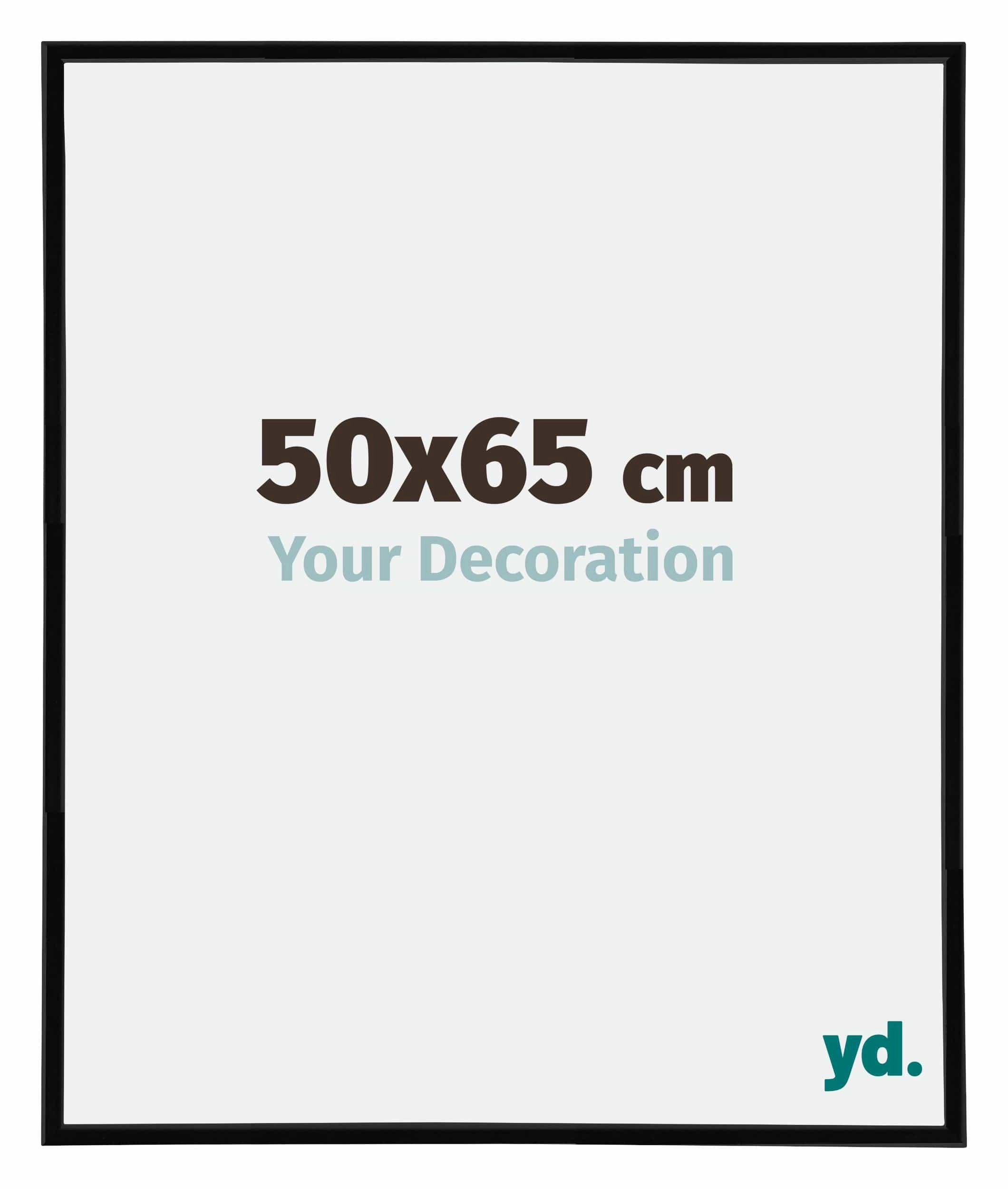 Bilderrahmen 50x65 cm - Schwarz Hochglanz - Kunststoff - Annecy