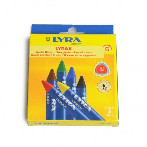 Wachsmalstifte aus bienenwachs, 6 stück