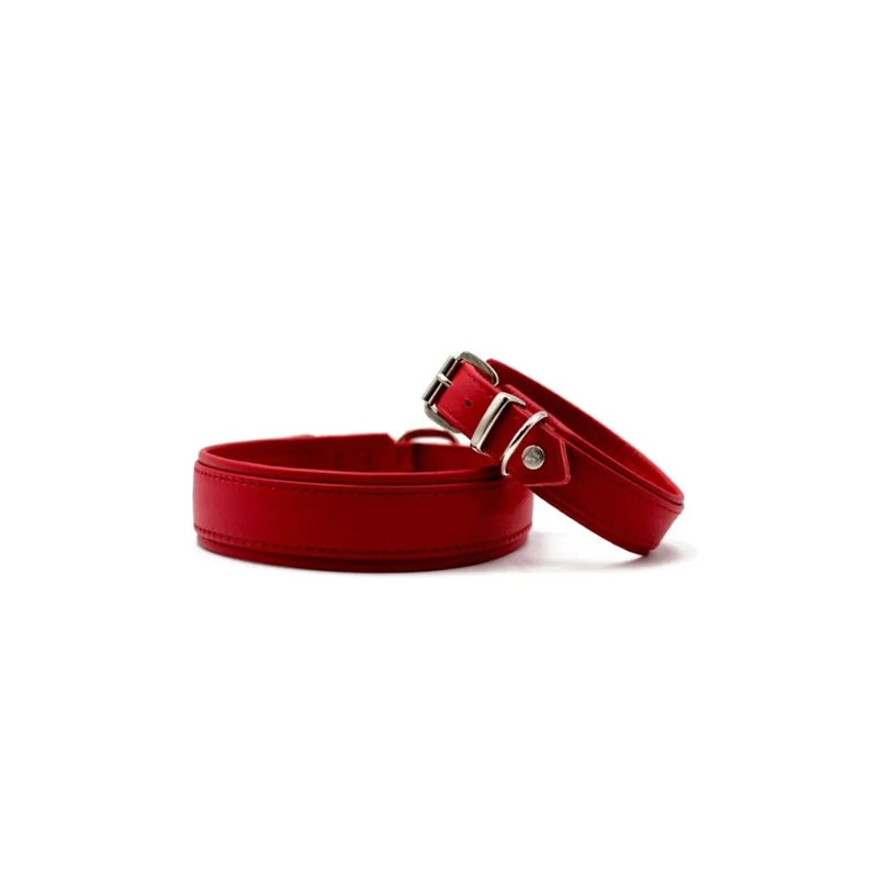 Maul Ledermanufaktur Leder-Halsband Klassik Soft in Rot 40 40 Rot Lederhalsband | sehr weich | sehr robust | langlebig | für Welpen | für alle Hunde