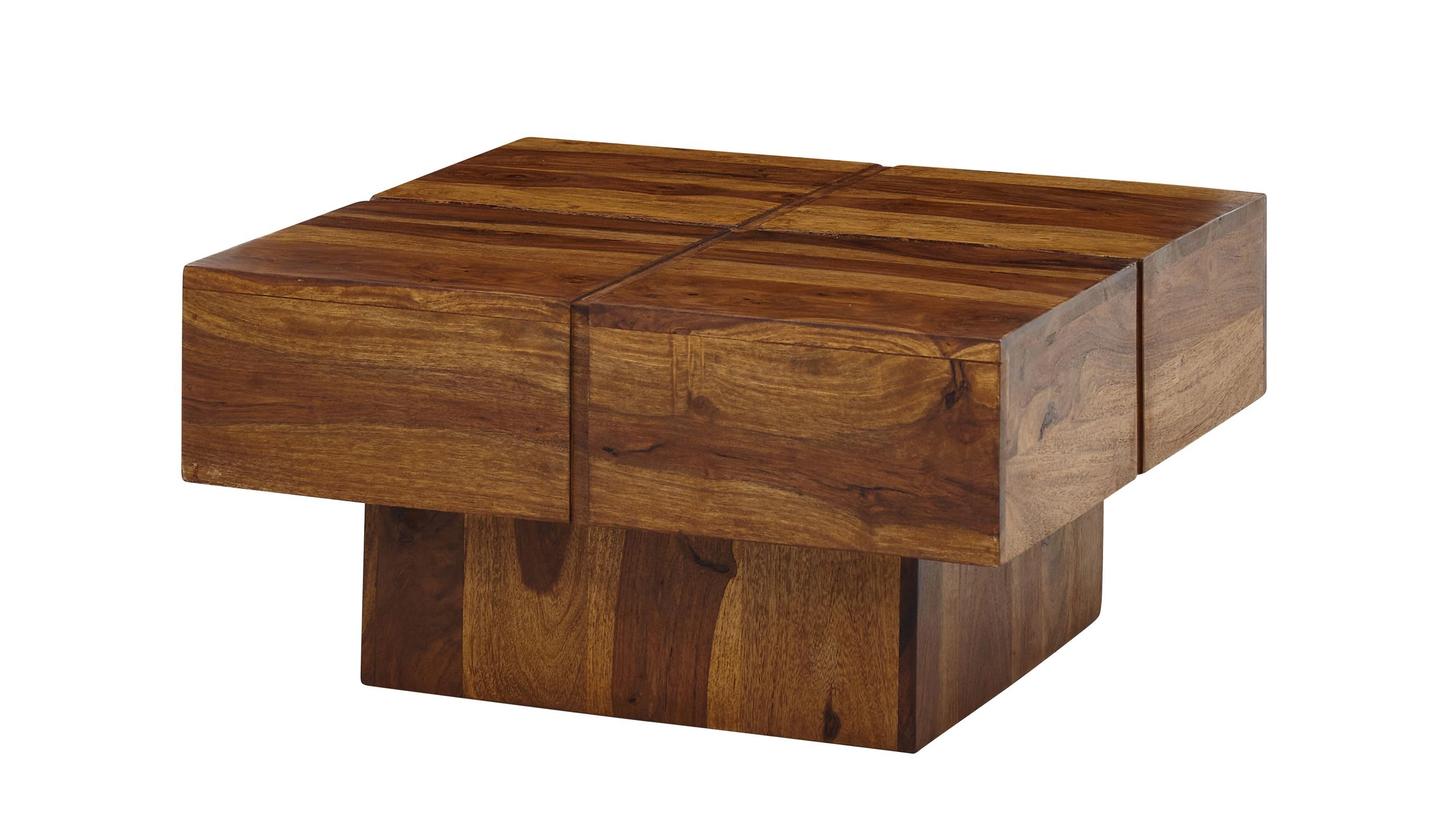 Couchtisch Sheesham massiv gebeizt 58 x 30 cm - ELIN