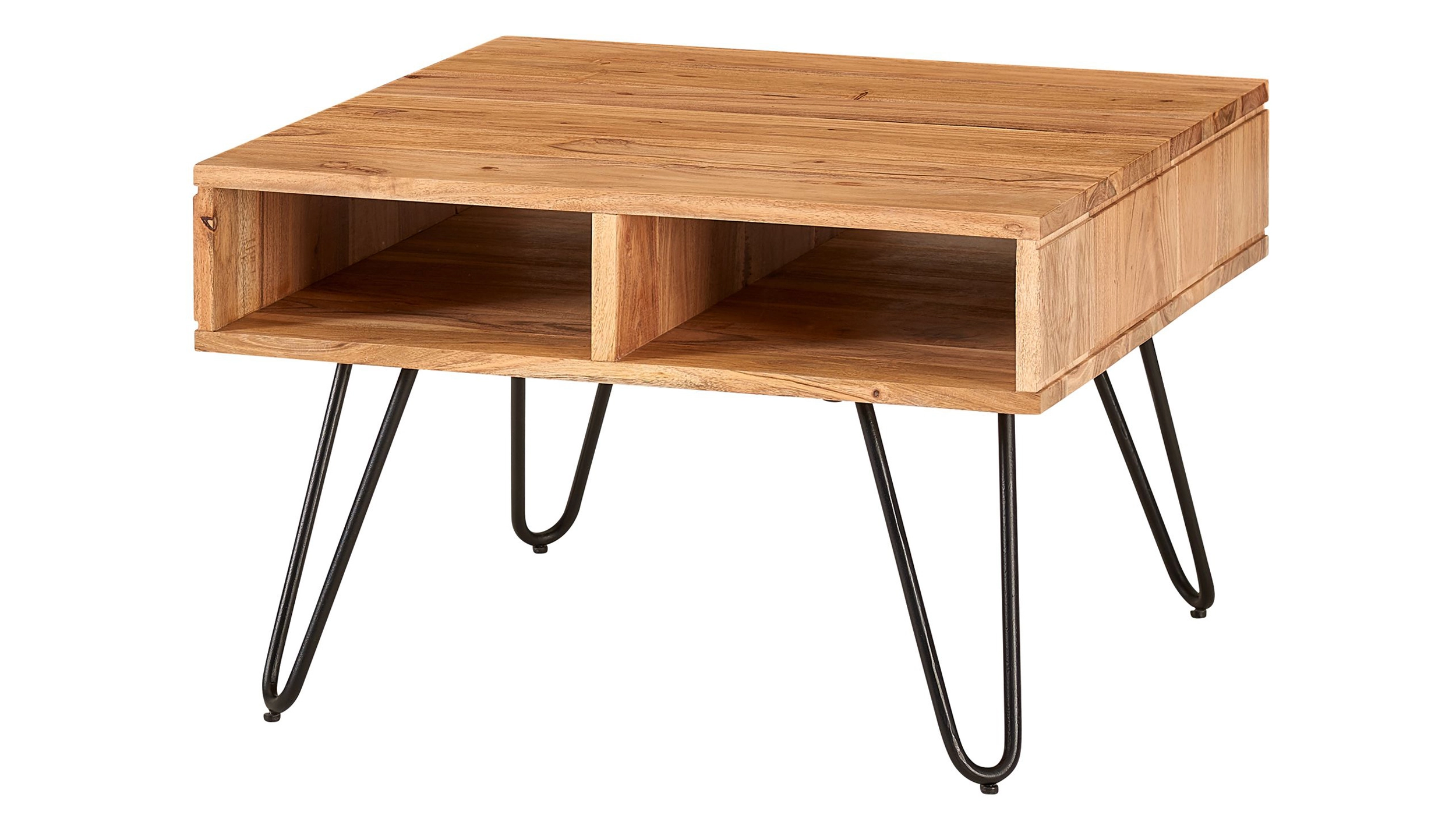 Couchtisch Akazie massiv lackiert 60 x 40 cm - VILDA