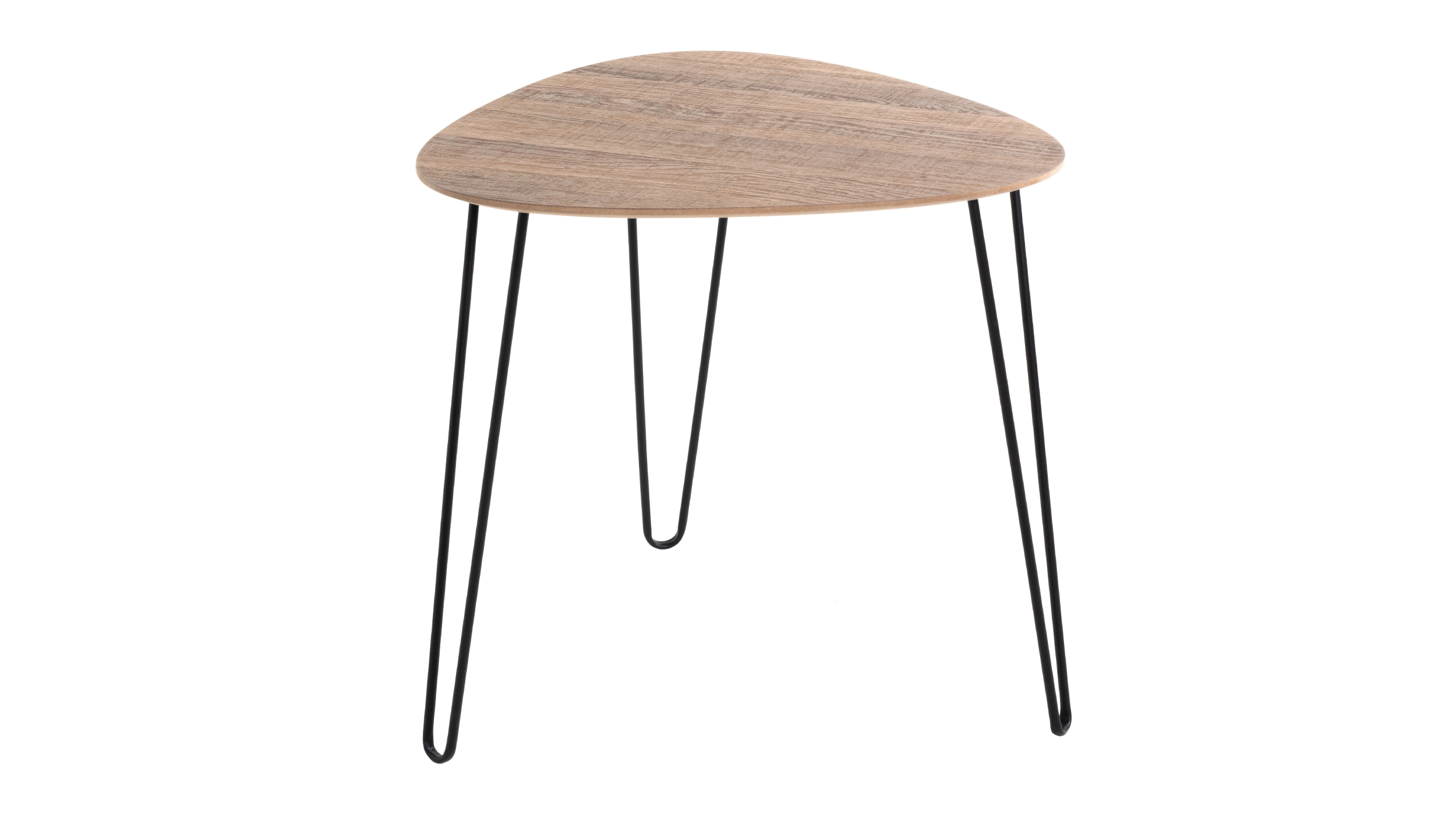 Beistelltisch Eiche dreieckig 40 x 43 cm - BOLOGNA