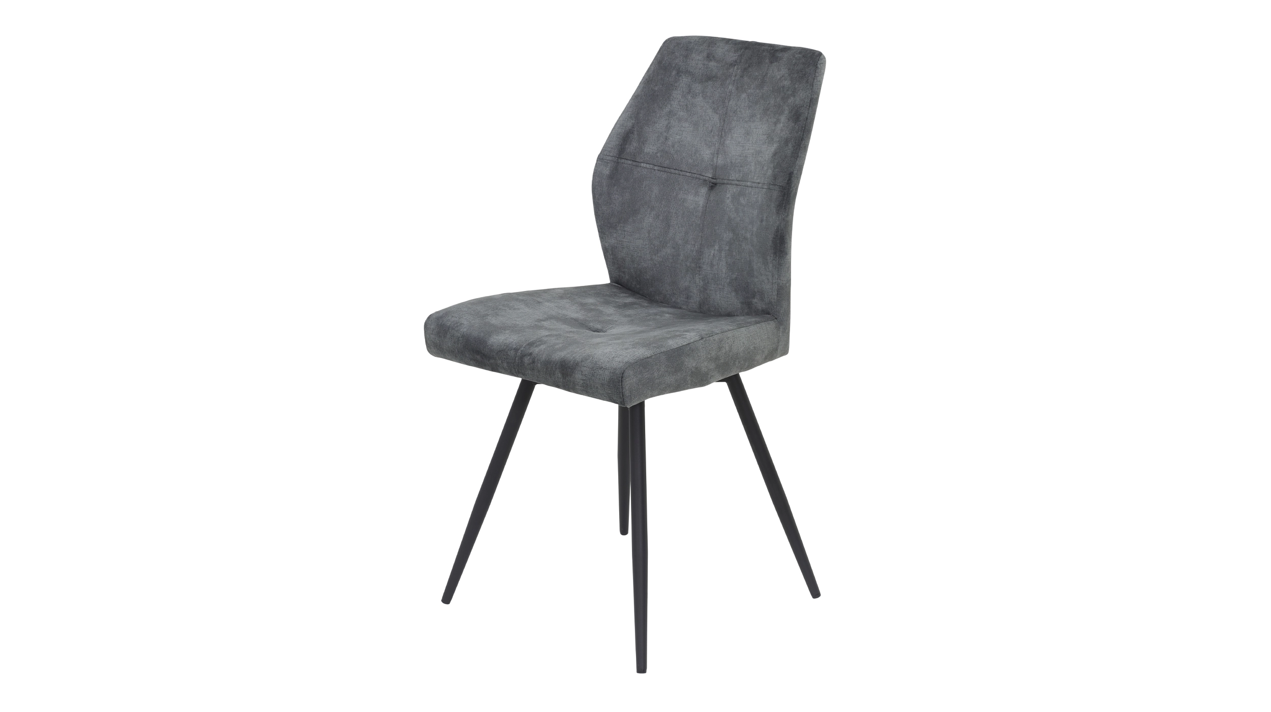 Polsterstuhl anthrazit Metallgestell - Microfaser - drehbar - ALLY