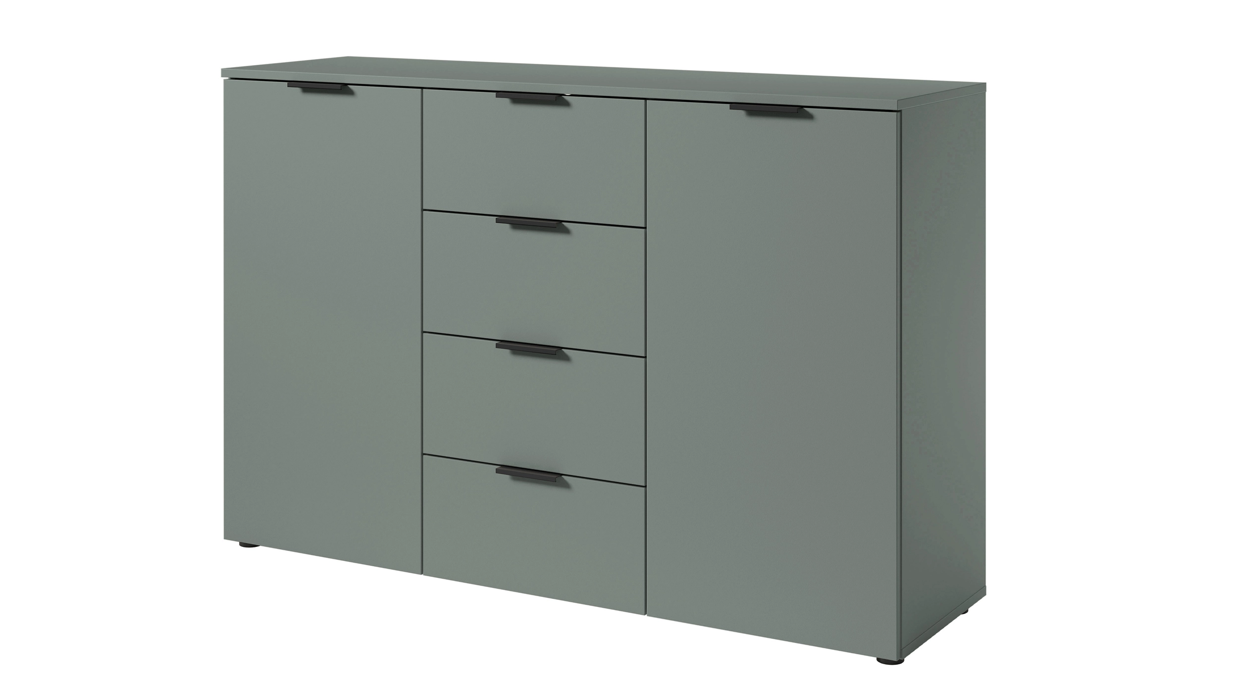 Kommode mit 4 Schubladen grün 135 x 40 cm - LINZ