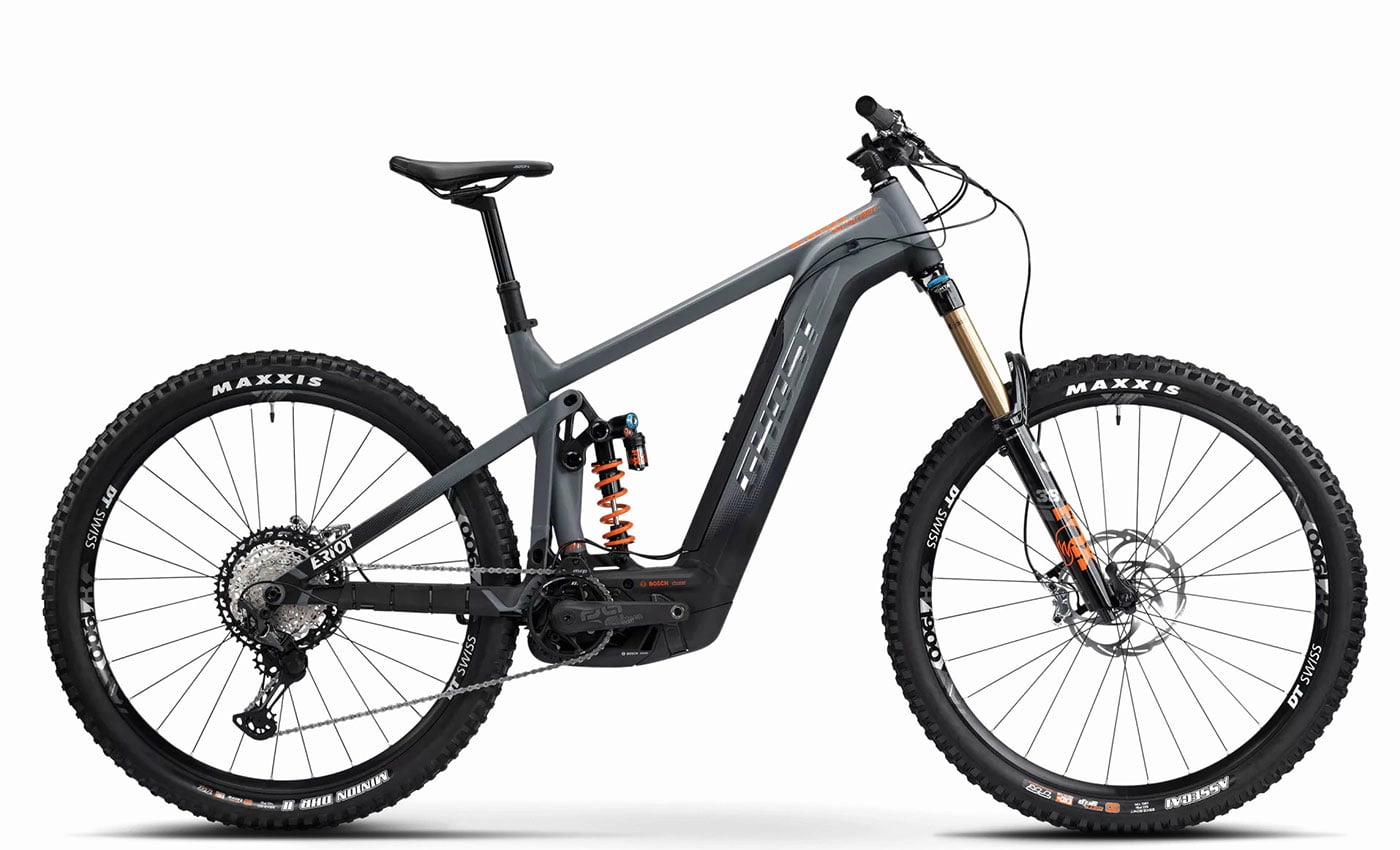 Ghost E-Riot EN Full Party - 27.5 / 29 Zoll 750Wh 12K Fully - grey/black - matt/glossy