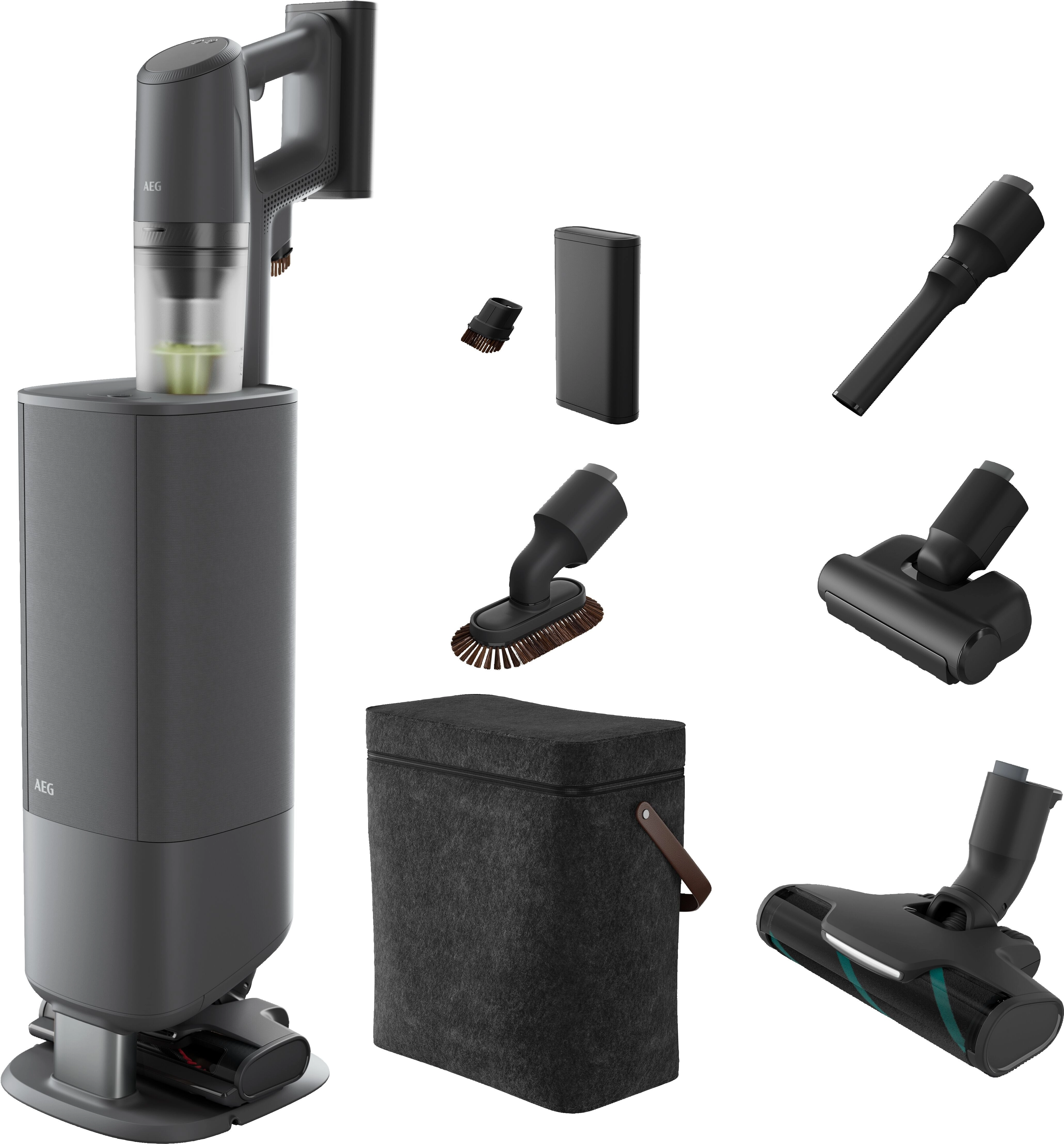 AEG 8000 Akku-Staubsauger kabellos / Multifunktions-Station zur Absaugung / Farbe: Dark Grey AP83A25XNX