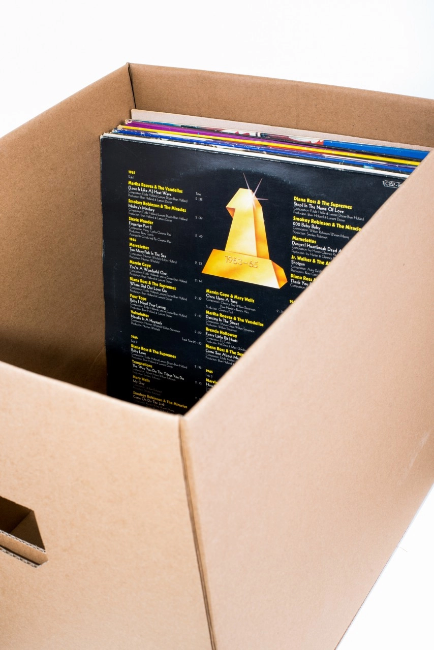 Transport, Umzug, Stapel und Aufbewahrungs Karton Box für z.b. Schallplatten,...