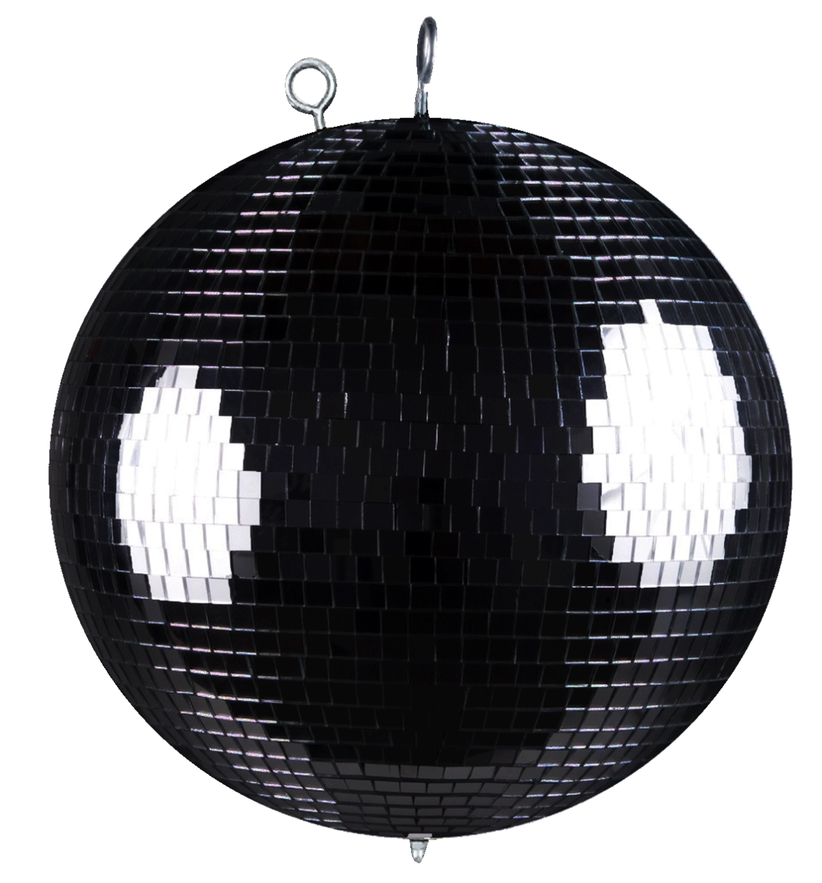 Spiegelkugel mit Sicherheitsöse 30cm schwarz // Discokugel - Mirrorball 30cm ...