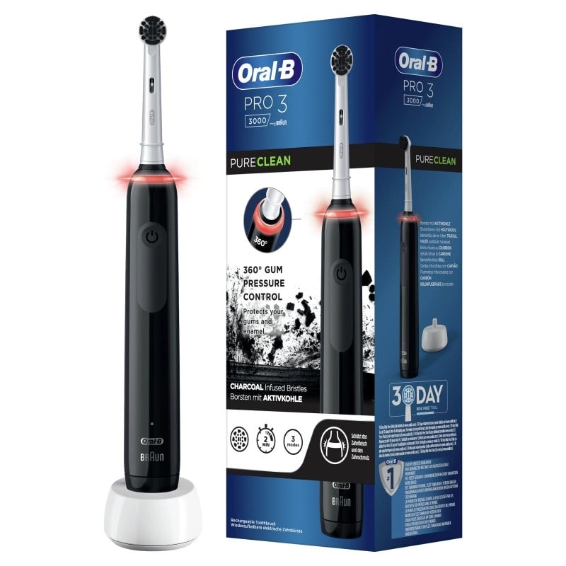 Oral-B Pro 3 3000 Elektrische Zahnbürste Schwarz (PRO3-3000NG)
