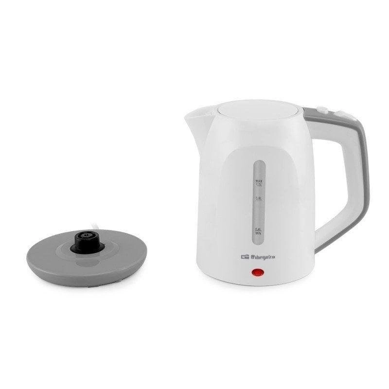Wasserkocher Orbegozo KT 5011 1L 1100W BPA-frei Weiß 360°-Basis
