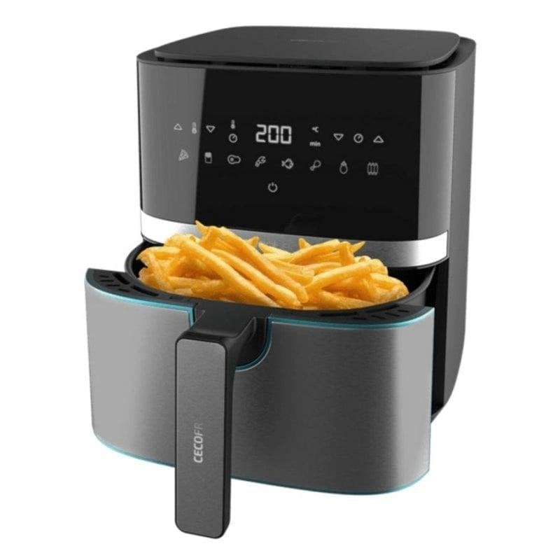 Heißluftfritteuse Cecotec Cecofry Full Inox Black 5500 Pro 5,5L 1700W Touchdisplay Edelstahl