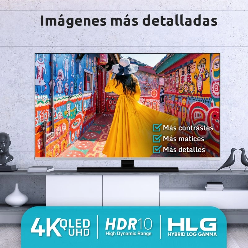 Nilait Luxe NI-50UB8002S 50" QLED UltraHD 4K HDR10 MEMC SUBWOOFER Smart TV