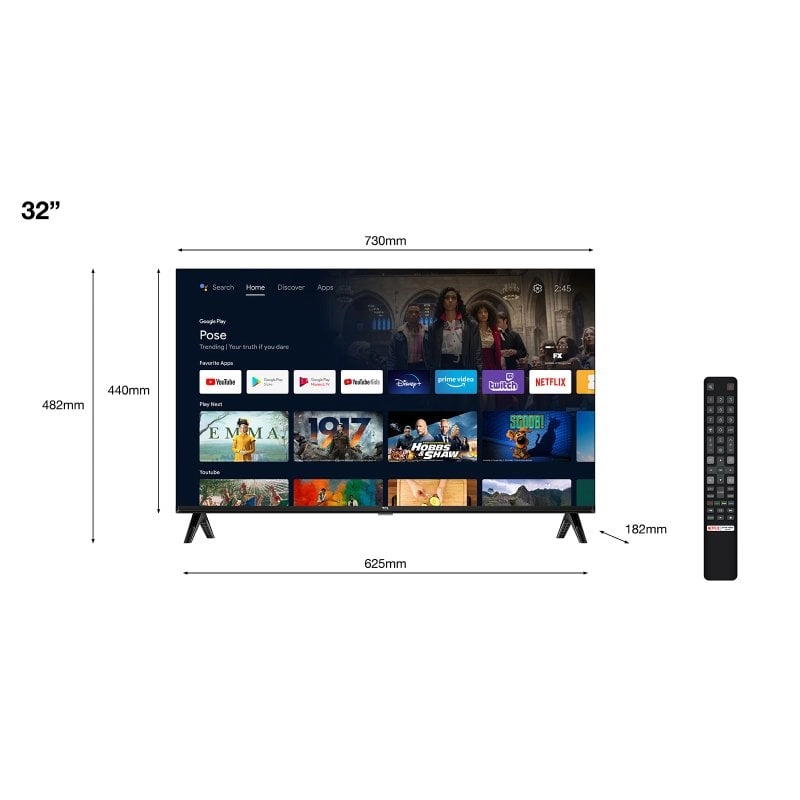 TCL 32S5400AF 32-Zoll-LED-FullHD-HDR10-Android-Fernseher