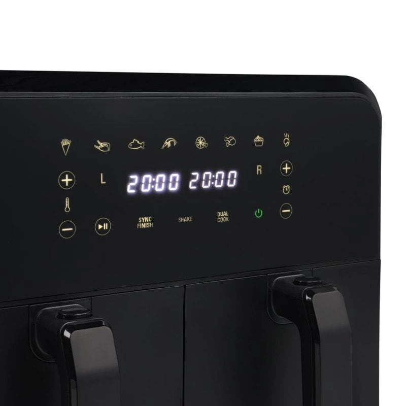 Princess 01.182068.01.001 Fritteuse Doppel 8 l Eigenständig 2400 W Heißluftfritteuse Schwarz