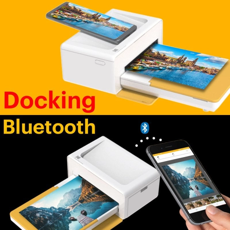Kodak Dock Plus 4PASS Sofortbilddrucker mit Bluetooth und Dockingstation 10x15cm + 10 Blatt