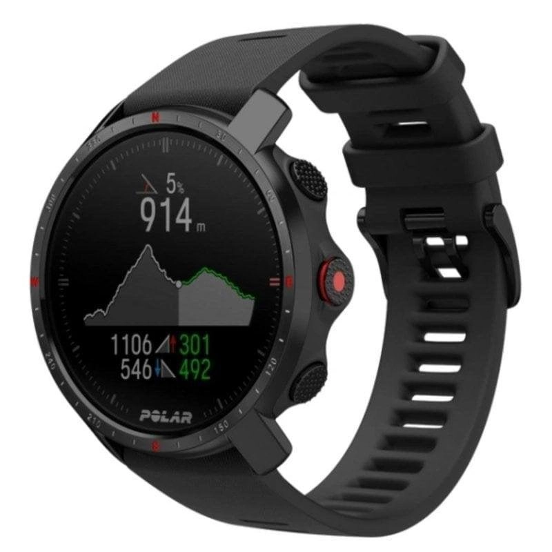 Polar Grit X Pro Titan Bluetooth GPS 47mm MIP Schwarz M/L Wasserdicht 100m Barometer Kompass